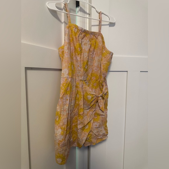 Wonder Nation Yellow Floral Kids Casual Dress - Picture 1 of 5